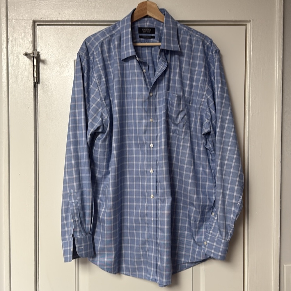 Nordstrom Blue Checkered Men's Shirt
